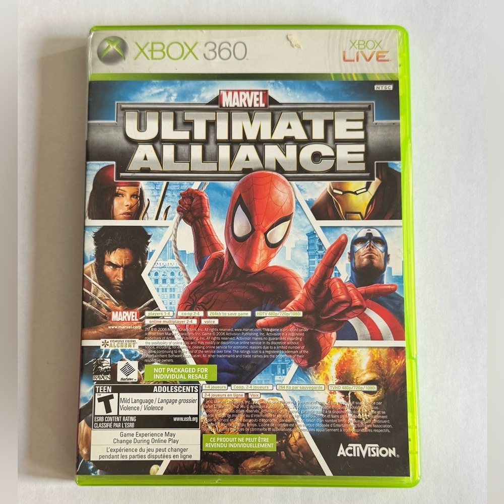 Marvel Ultimate Alliance & Forza Motorsport Xbox 360 / 2007 / Complete